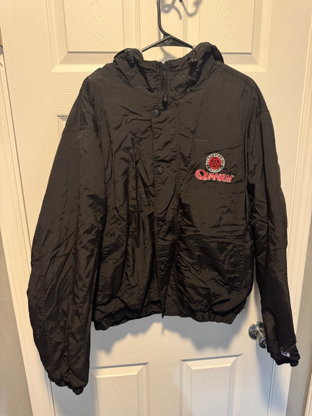 Black Hooded Windbreaker Jacket